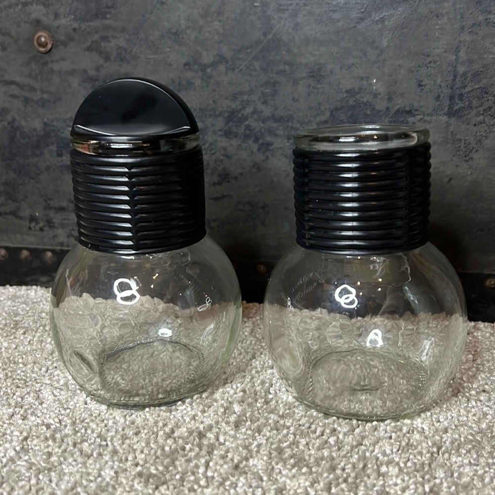 Set of glass tea hottles cups